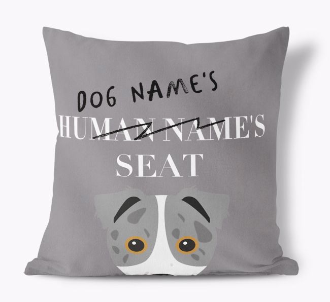 Human's Seat: Personalized {breedFullName} Canvas Pillow